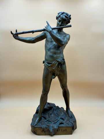 Félix CHARPENTIER (1858-1924) : L'improvisateur. Épreuve en bronz