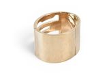 an image of a close up of a gold ring on a white background