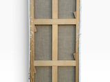 an image of a picture of a wooden frame with a window in it
