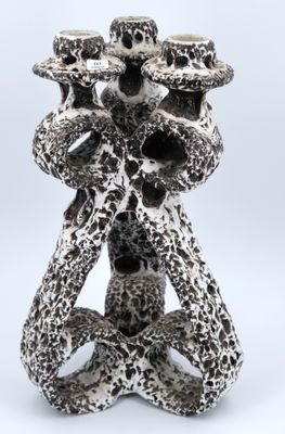 GUIGUE Marius (1909-1980) à VALLAURIS. Chandelier à trois bras de