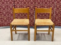 Paire de chaises paillées dans le style de Charlotte Perrian… (photo 2)