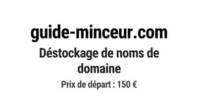 Nom de domaine guide-minceur.com.