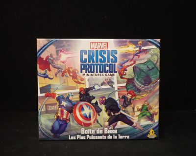 Boîte du jeu de société « Marvel Crisis Protocol »