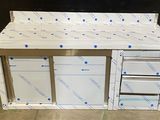 a picture of a desk made out of cardboard