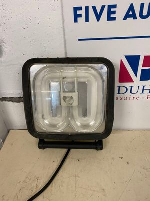 a close up of a light that is on a table