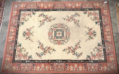 rug with a cross on the center of it on the floor