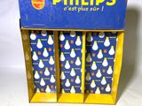 Vitrine Philips pour ampoules, contenant 4 ampoules
