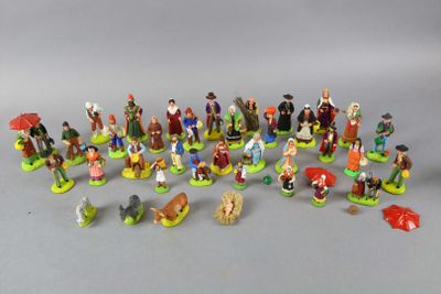 a lot of figurines that are on the table