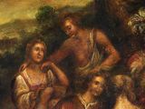 an image of a painting of a group of people in a field