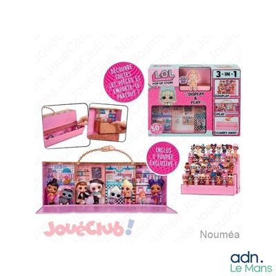 a picture of a pink box with a bunch of dolls inside of it
