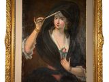 une image représentant un tableau où l'on voit une femme en train de se peigner les cheveux