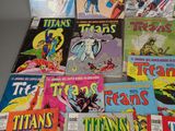 a lot of comic books that are on a table