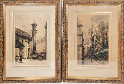 Lucien GAUTIER (1850-1925) "La Bourse de Commerce à Paris" e…