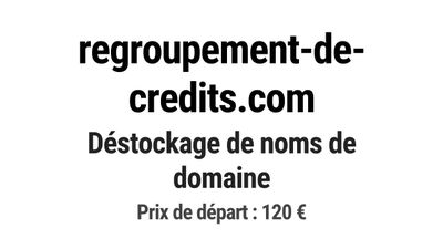 recuprement de credits com desstockage de noms de domaine