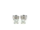 pair of diamond stud earrings on a white background