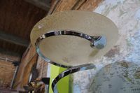 Lampe sur pied vintage chromée en forme de spirale - H : 180… (photo 2)
