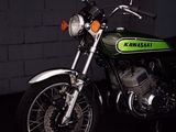 a motorcycle that is parked in a garage