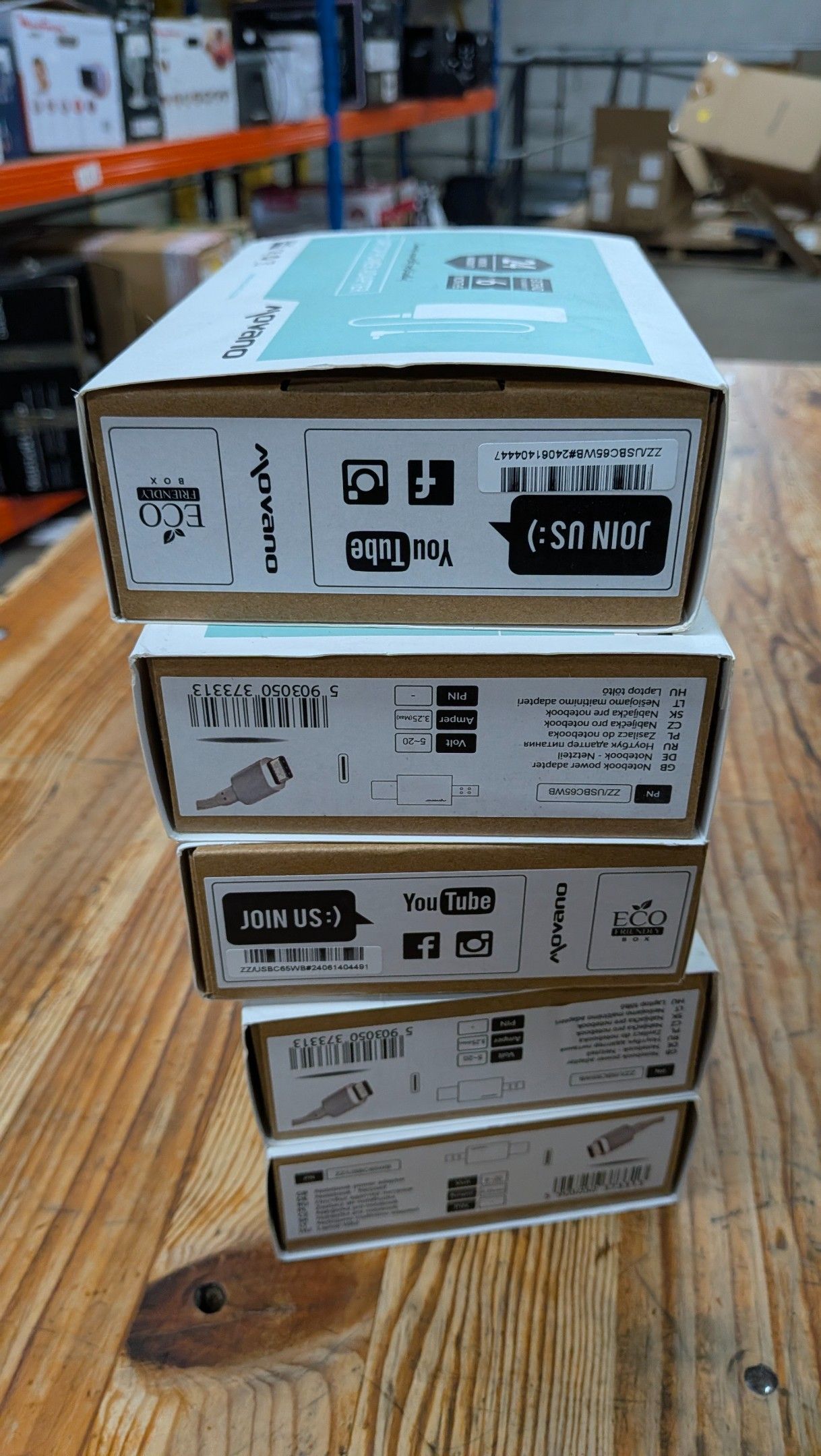 LOT DE 5 CHARGEUR UB C MOVANO - TVA RECUPERABLE