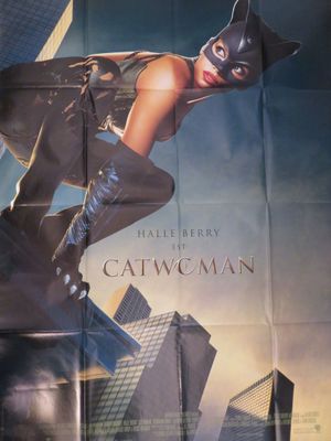 L'affiche du film « Catwoman » est accrochée au mur.