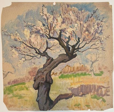 Jos Henri PONCHIN (1897 - 1981), "Cerisier en fleurs".