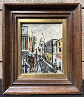 Élisée MACLET (1881-1962) Rue Norvins sous la neige