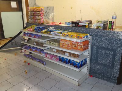 a store with a lot of food on the shelves