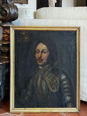 Ecole du début du XVIIe siècle. Portrait d'homme en armure, …