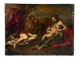 an image of a painting of a woman holding a baby in her lap