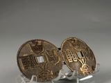 pair of chinese coins on acrylic bases
