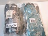 two pairs of socks that are wrapped in plastic