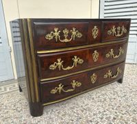 Commode galbée en bois de placage ouvrant par cinq tiroirs a… (photo 5)