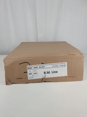 the box has a label on it that says b m line