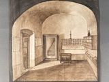 une photo d'un dessin représentant une pièce d'une maison