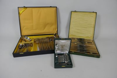 three different types of silverware in a case