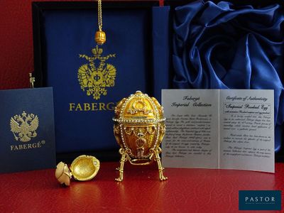 an image of a faber egg and other items on a table
