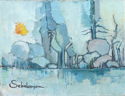 Renée SEBELANCON (né en 1944). Brume matinale.