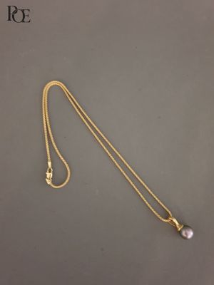 Tour de cou en or jaune 18k (750‰) à maille corde - Photo 1