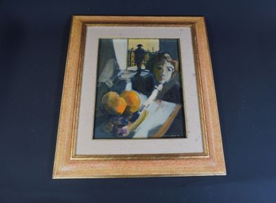 a picture of a painting on the wall of a room