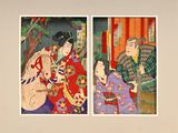 deux photos d'une femme vêtue d'une robe kimono et d'un homme vêtu d'une robe kimono