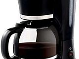 a black coffee maker with a glass carafe on it