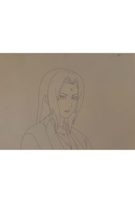 an image of a drawing of a woman with long hair