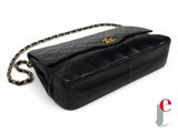 chanel black quilted lambskin flap bag with gold hardware