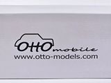 a white box with a black logo on it