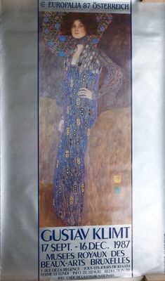 an image of a painting of a woman in a blue dress