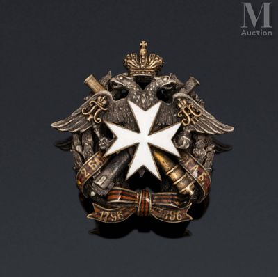 a close up of a badge on a black background