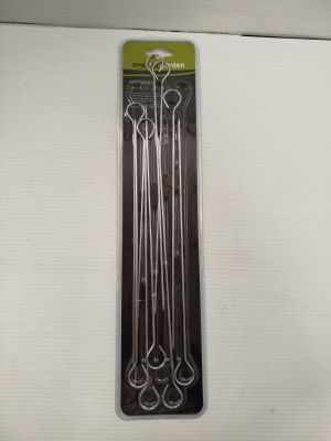 a pack of five stainless steel spoons in a package