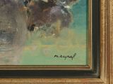 a picture of a painting of a man riding a horse
