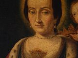 a painting of a woman holding a child in her arms