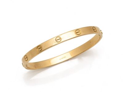 Bracelet rigide Cartier Love en or jaune 18 carats