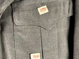 a close up of a jacket with a label on it